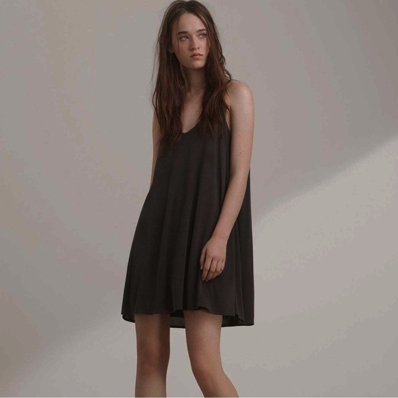 Talula Dresses & Skirts - Aritzia Talula Crescent V-Neck Tank Dress in Grey Sz XS